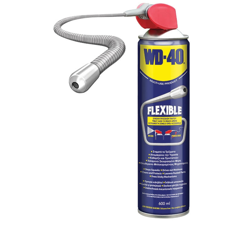 WD40 Flexible MultiUse Λιπαντικό Πολλαπλών Χρήσεων 600ml Με Εύκαμπτο Ρύγχος