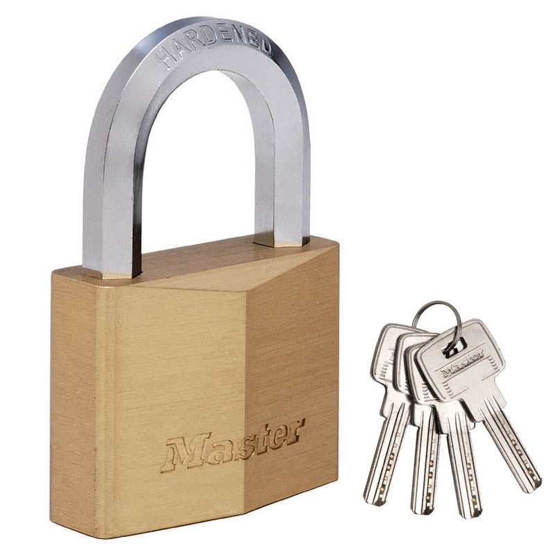 Master Lock 1145D Λουκέτο Ορειχάλκινο Βαρέως Τύπου Με Εξάγωνο Λαιμό Με 4 Κλειδιά Υπερασφαλείας 40mm