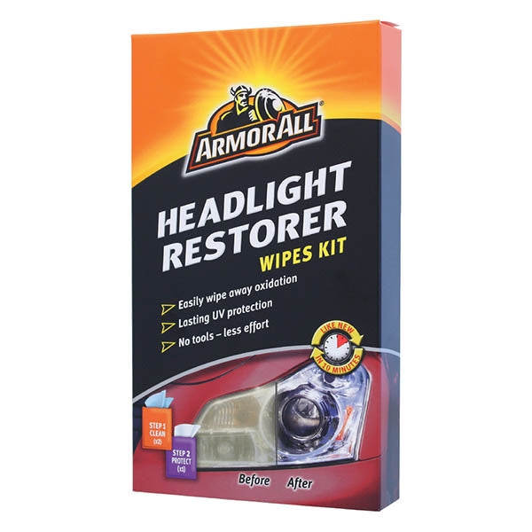 Armor All Headlight Restorer Wipes Kit Καθαριστικά & Προστατευτικά Μαντηλάκια Φαναριών Σετ 20 Τεμ