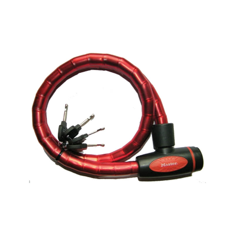 Master Lock 8228EURDPRO Κλειδαριά Μοτοσυκλέτας Ποδηλάτου Συρματόσκοινο Με Κλειδί 18mm x 100cm