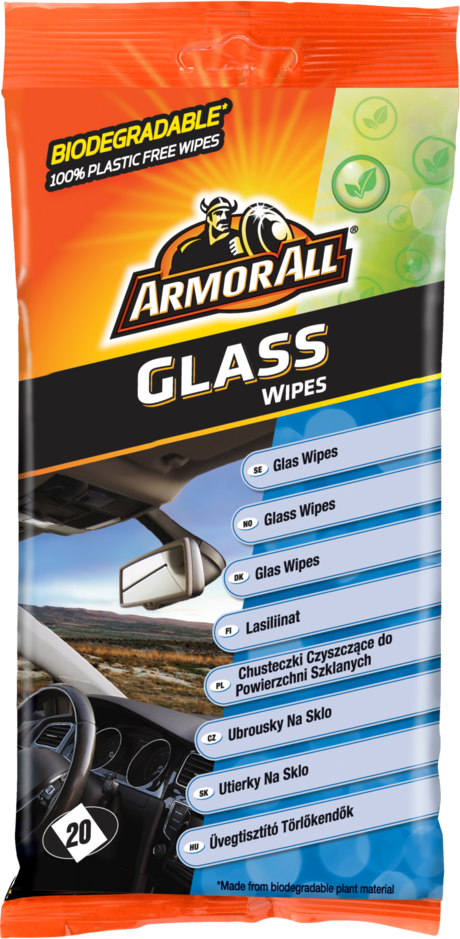 Armor All FlowPack Wipes Glass Υγρομάντηλα Για Τα Τζάμια Σετ 20 Τεμ