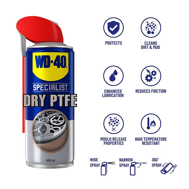 WD40 Specialist Anti Friction Dry PTFE Lubricant Spray Ξηρού Τεφλόν 400ml