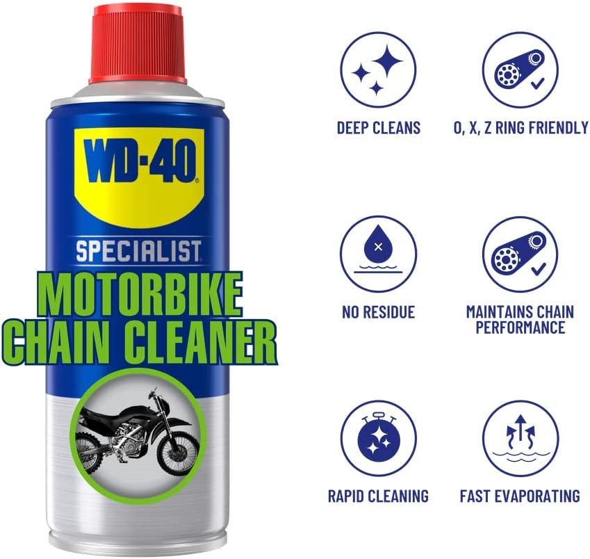 WD40 Specialist Motorbike Chain Cleaner Καθαριστικό Αλυσίδας Μοτοσυκλέτας 400ml