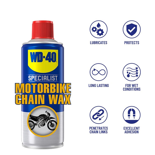 WD40 Specialist Motorbike Chain Wax Κερί Αλυσίδας Μοτοσυκλέτας 400ml