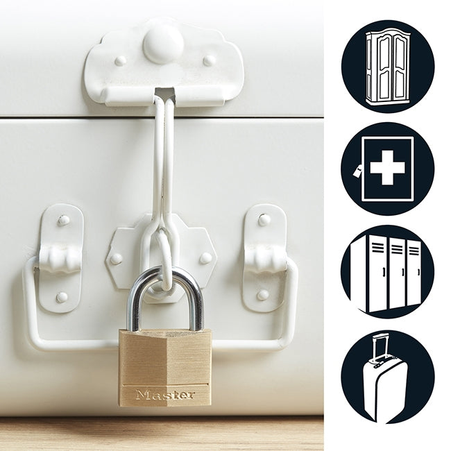 Master Lock 120EURD Λουκέτο Ορειχάλκινο Συμπαγές 20mm