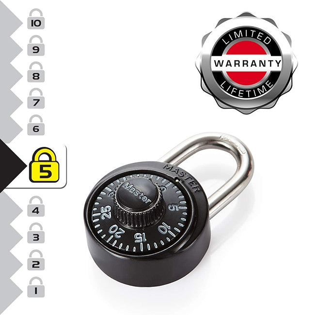 Master Lock 1533EURD Λουκέτο Μινι Σταθερού Συνδυασμού Σε 4 Χρώματα 38mm