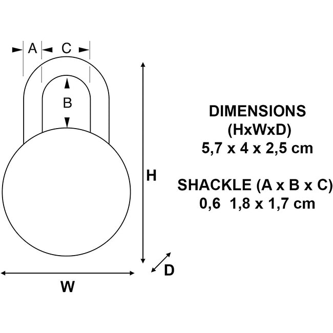 Master Lock 1533EURD Λουκέτο Μινι Σταθερού Συνδυασμού Σε 4 Χρώματα 38mm