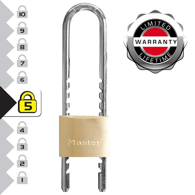 Master Lock 1950EURD Λουκέτο Ορειχάλκινο 50mm Με Ρυθμιζόμενο Λαιμό