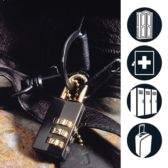 Master Lock 646EURD Λουκέτο Αποσκευών Με Συνδυασμό 3 Ψηφίων & Ορειχάλκινο Λαιμό 20mm