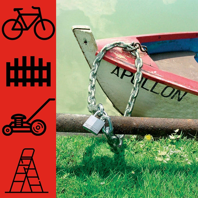 Master Lock 8011EURD Αλυσίδα Ατσάλινη Με Επένδυση Βινυλίου 6mm x 100cm