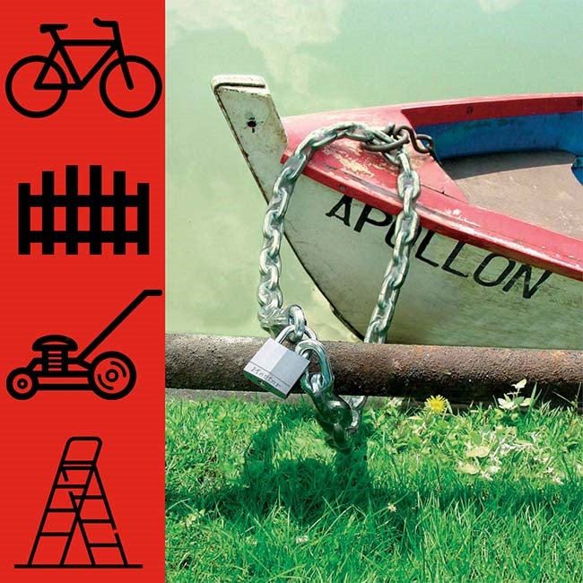 Master Lock 8012EURD Αλυσίδα Ατσάλινη Με Επένδυση Βινυλίου 6mm x 150cm