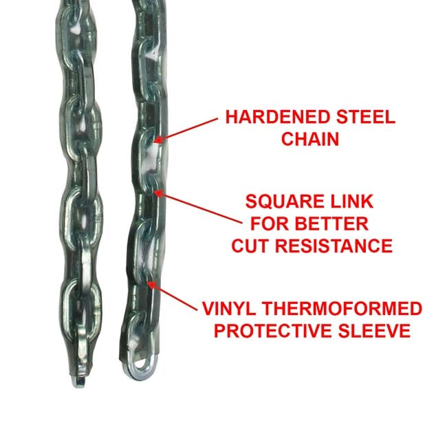 Master Lock 8016EURD Αλυσίδα Ατσάλινη Με Επένδυση Βινυλίου 8mm x 100cm