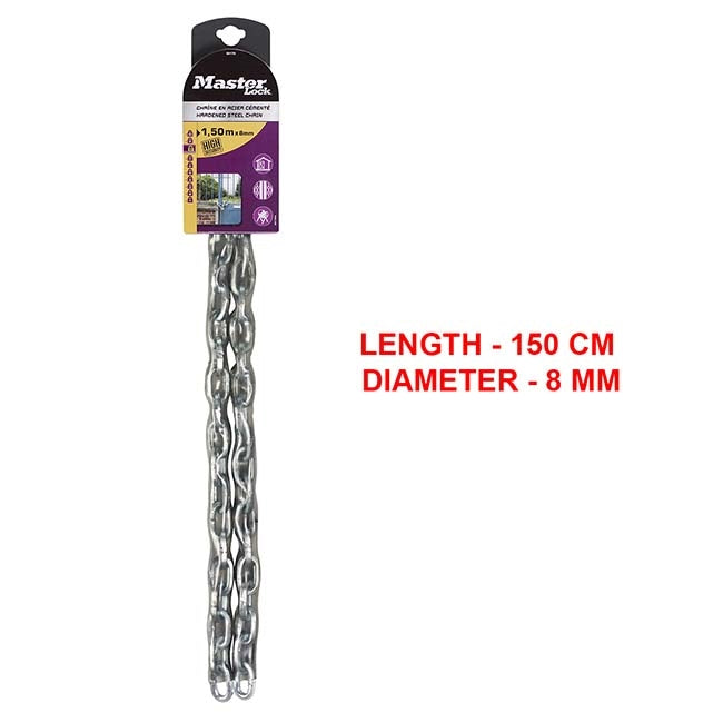 Master Lock 8017EURD Αλυσίδα Ατσάλινη Με Επένδυση Βινυλίου 8mm x 150cm