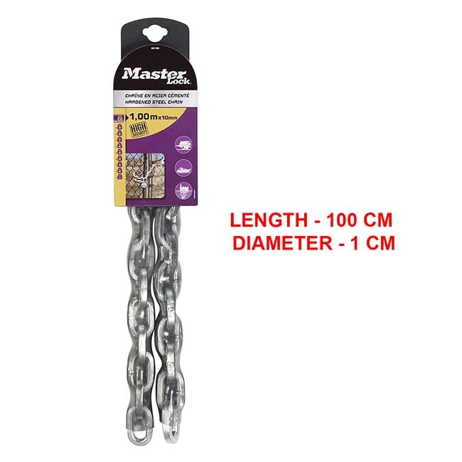 Master Lock 8019EURD Αλυσίδα Ατσάλινη Με Επένδυση Βινυλίου 10mm x 100cm