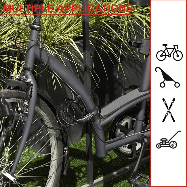 Master Lock 8143EURDPRO Κλειδαριά Ποδηλάτου Συρματόσκοινο Με Συνδυασμό 8mm x 120cm