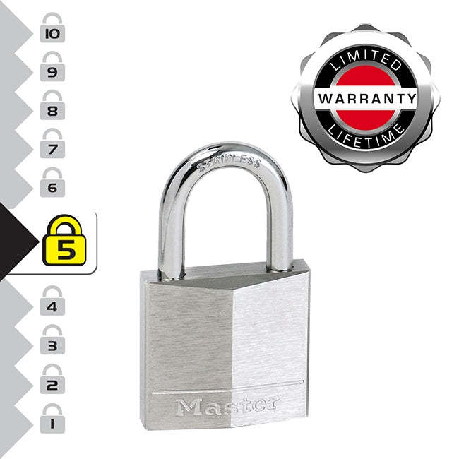 Master Lock 640EURD Λουκέτο Ορειχάλκινο Επινικελωμένο Ανοξείδωτο Inox 40mm