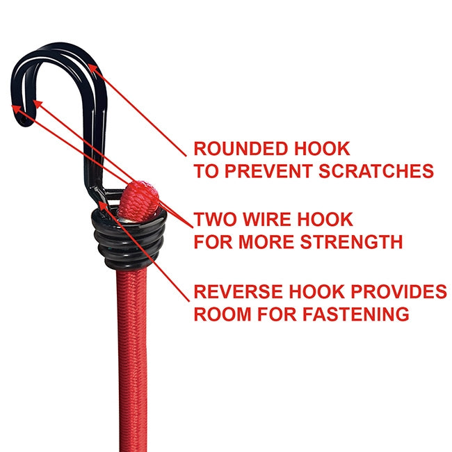 Master Lock 3018EURDAT Χταπόδια Mini Με Διπλό Γάντζο 4mm x 25cm Σετ 4 Τεμ