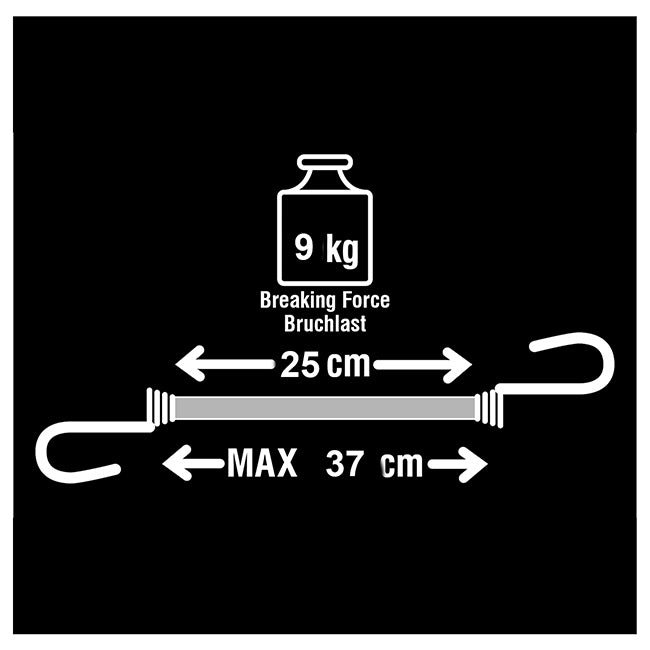 Master Lock 3018EURDAT Χταπόδια Mini Με Διπλό Γάντζο 4mm x 25cm Σετ 4 Τεμ
