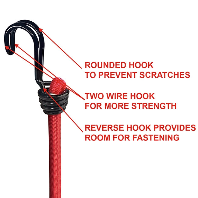 Master Lock 3020EURDAT Χταπόδι Ελαστικό Με Γάντζο 8mm x 60cm Σετ 2 Τεμ