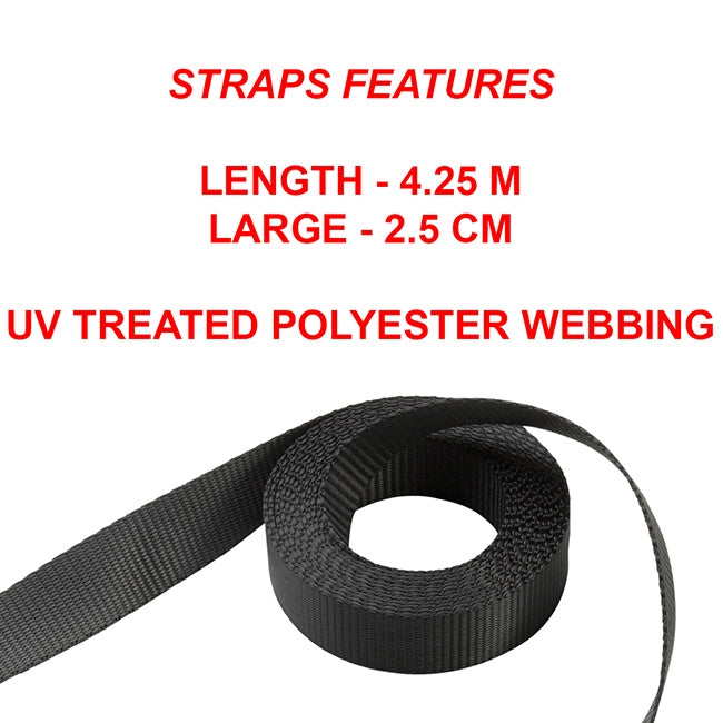 Master Lock 3066EURDAT Ιμάντες Πρόσδεσης Φορτίου Με Καστάνια 4,25m x 25mm Σετ 2 Τεμ