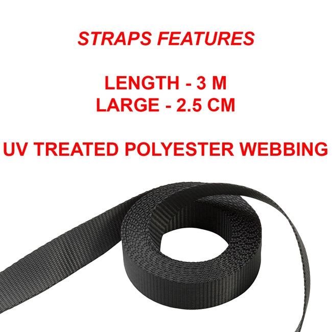 Master Lock 3238EURDAT Ιμάντες Πρόσδεσης Φορτίου Με Καστάνια & Γάντζο S 3m x 25mm Σετ 2 Τεμ