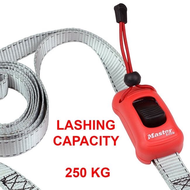 Master Lock 3313EURDAT Ιμάντας Πρόσδεσης Φορτίου Με Πόρπη & Γάντζο S 2,5mX25mm