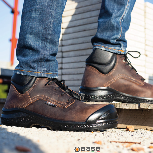Base Be Browny TOP S3 CI SRC Παπούτσια Ασφαλείας Ημιμποτάκια Με Προστασία Ειδικό Πολυμερές