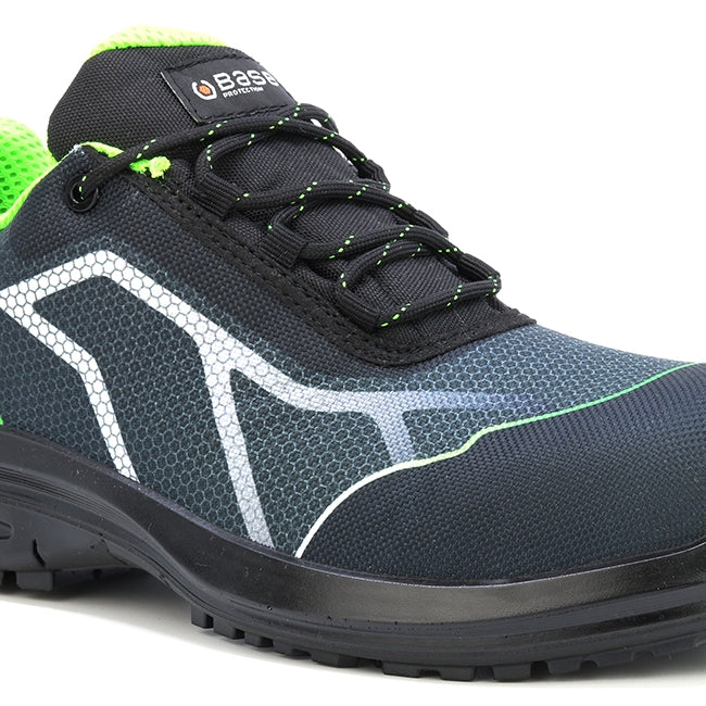 Base Oren S3 ESD SRC Παπούτσια Ασφαλείας Εργαζομένων Χαμηλά Με Προστασία Μαύρο / Πράσινο