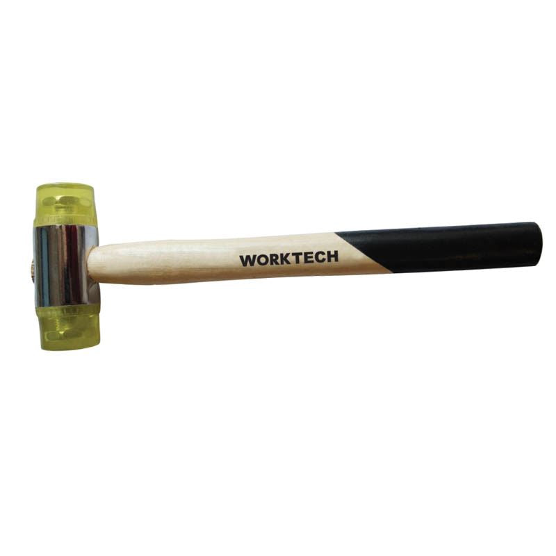 Worktech Ματσόλα Συναρμολόγησης Πλαστική Με Ξύλινη Λαβή 35mm 330gr