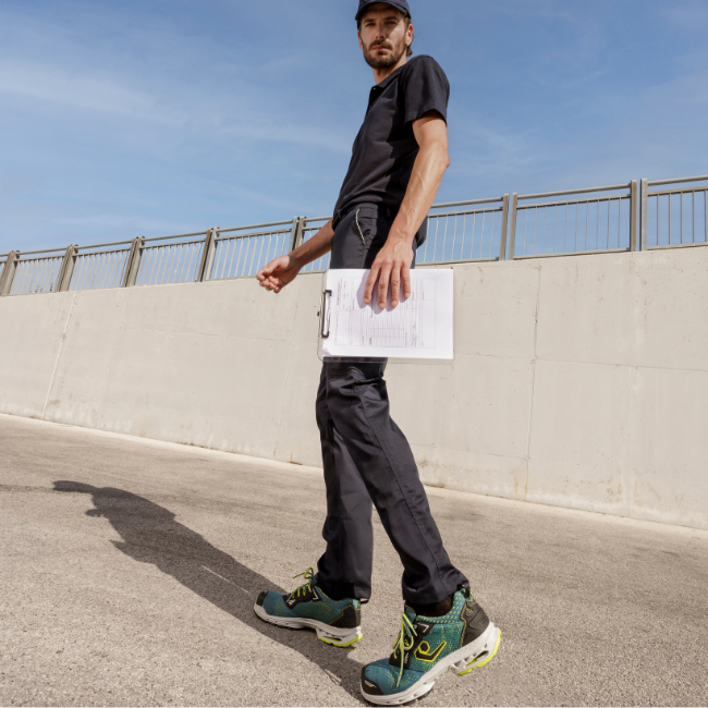 Base Roma S1PS ESD LG SC FO SR Παπούτσια Ασφαλείας Χαμηλά Με Προστασία Πολυμερές