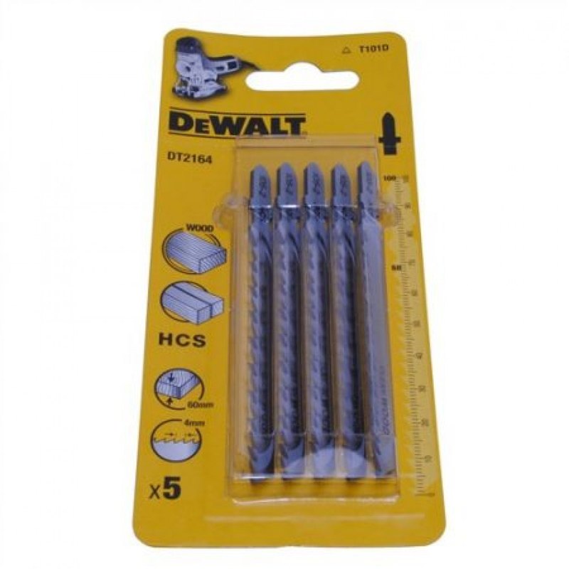 DeWalt DT2164 Λάμες Σέγας για Ξύλο 100x68x4 mm Σετ 5 τεμ