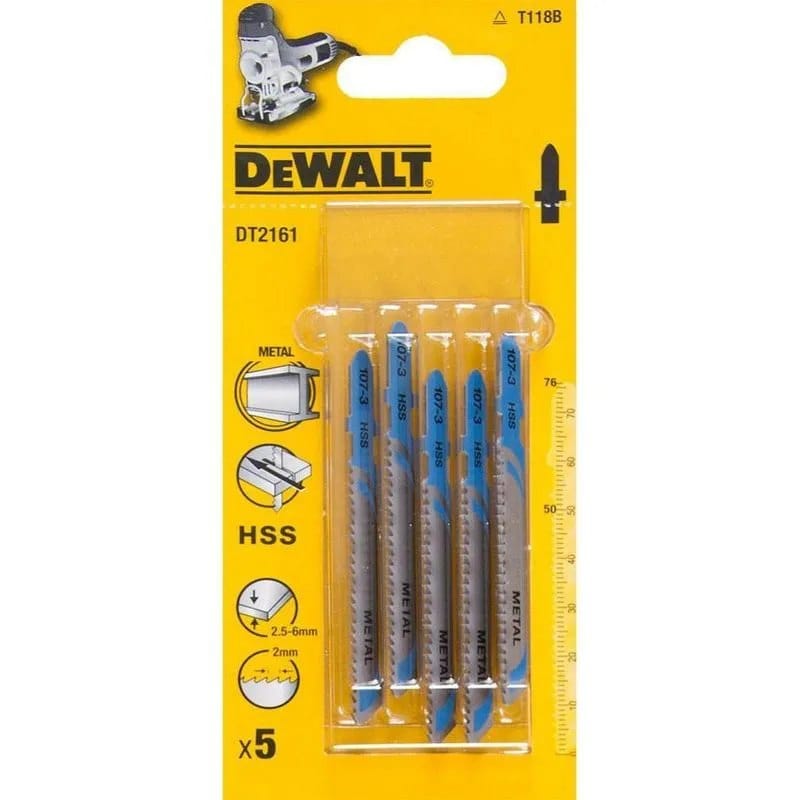 Dewalt DT2161 Λάμες Σέγας 76mm t-shank HSS Για Μέταλλο 5τμχ