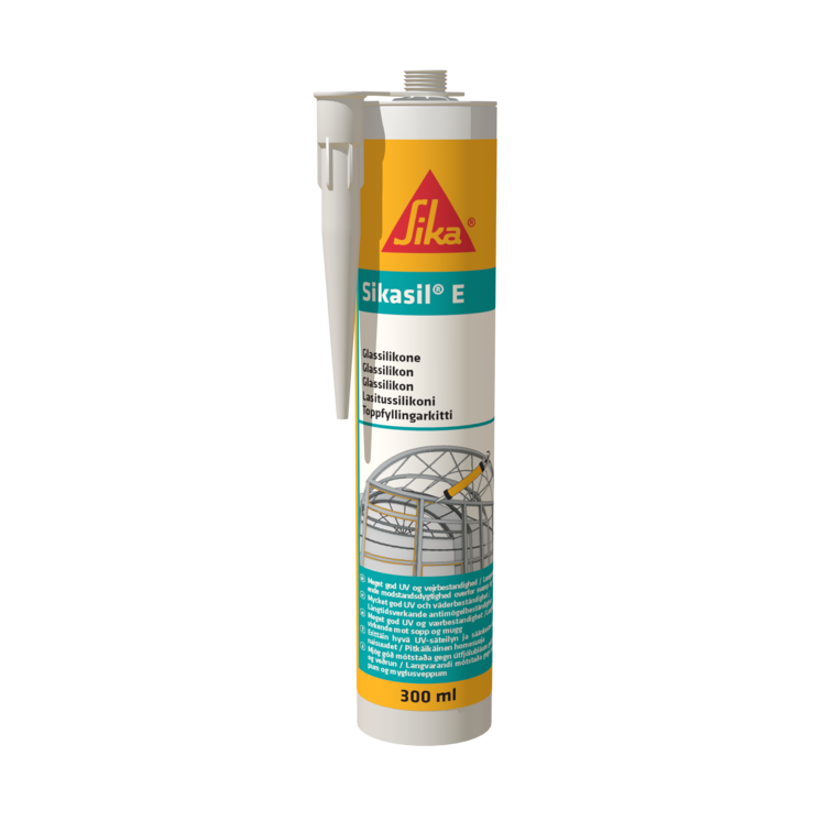 Sika Sikasil E Ακετοξική Σιλικόνη Γενικής Χρήσης & Τζαμιών Αντιμυκητιακή ΛΕΥΚΗ