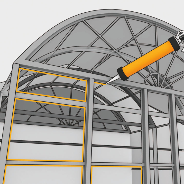 Sika Sikasil E Ακετοξική Σιλικόνη Γενικής Χρήσης & Τζαμιών Αντιμυκητιακή ΛΕΥΚΗ