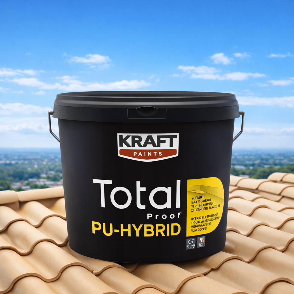 Kraft Total Proof PU Hybrid Υβριδικό Ελαστομερές Μονωτικών Ταρατσών Νέας Γενιάς 101 Roman White