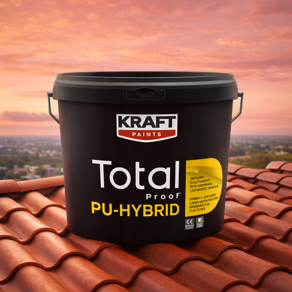 Kraft Total Proof PU Hybrid Υβριδικό Ελαστομερές Μονωτικών Ταρατσών Νέας Γενιάς 106 Brick Red