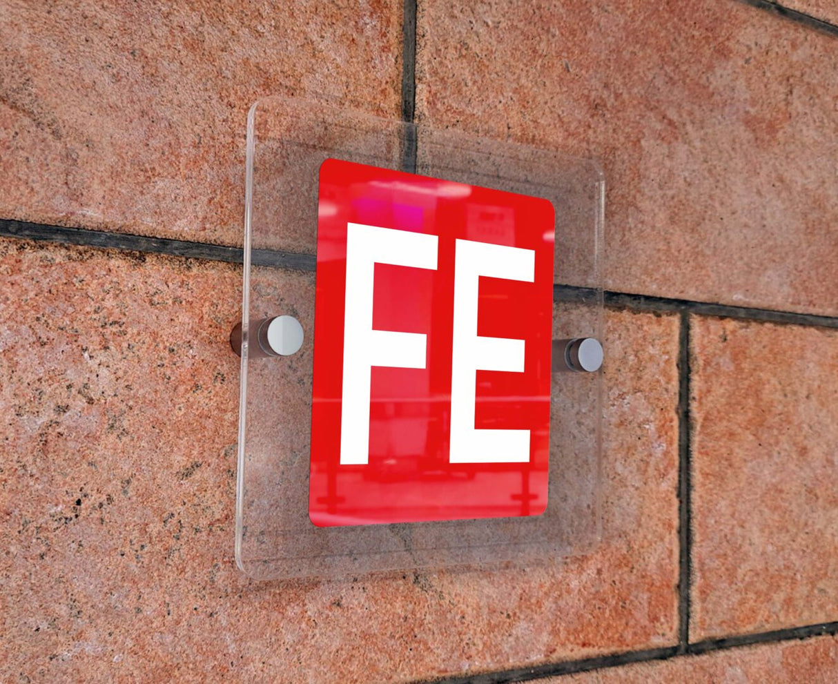 Πινακίδα Σήμανσης Πυρόσβεσης Aκρυλικό Plexiglass  "ΠΥΡΟΣΒΕΣΤΙΚΟΣ ΣΤΑΘΜΟΣ 2” 150mm x 150mm