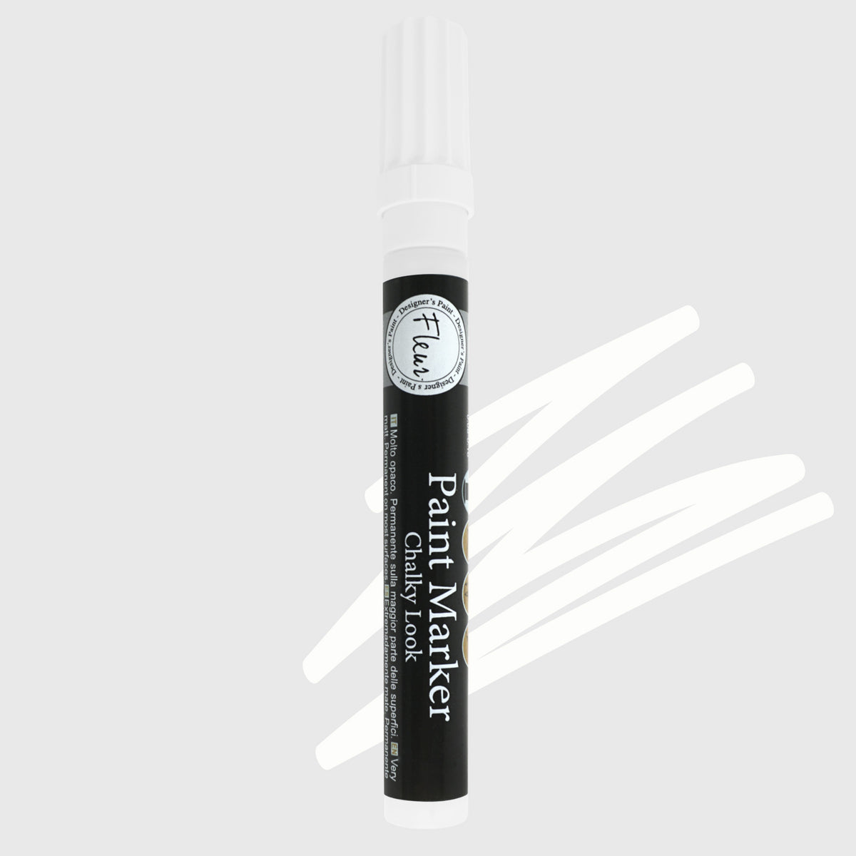 Fleur 16000 Paint Marker Chalky Look Μαρκαδόρος Χρώματος Κιμωλίας F01 Titanium White