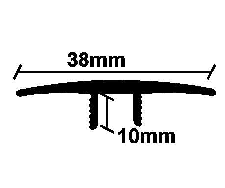 Προφίλ Παρκέ - Laminate Για Μεγάλη Βάση 38mm x 2750mm Ισόπεδο Χρυσό