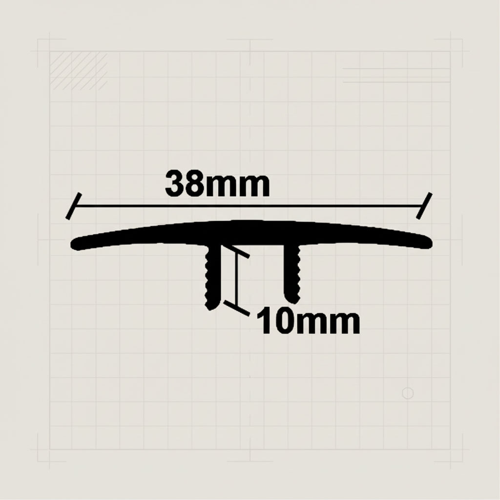 Προφίλ Παρκέ - Laminate Για Μεγάλη Βάση 38mm x 2750mm Ισόπεδο Χρυσό