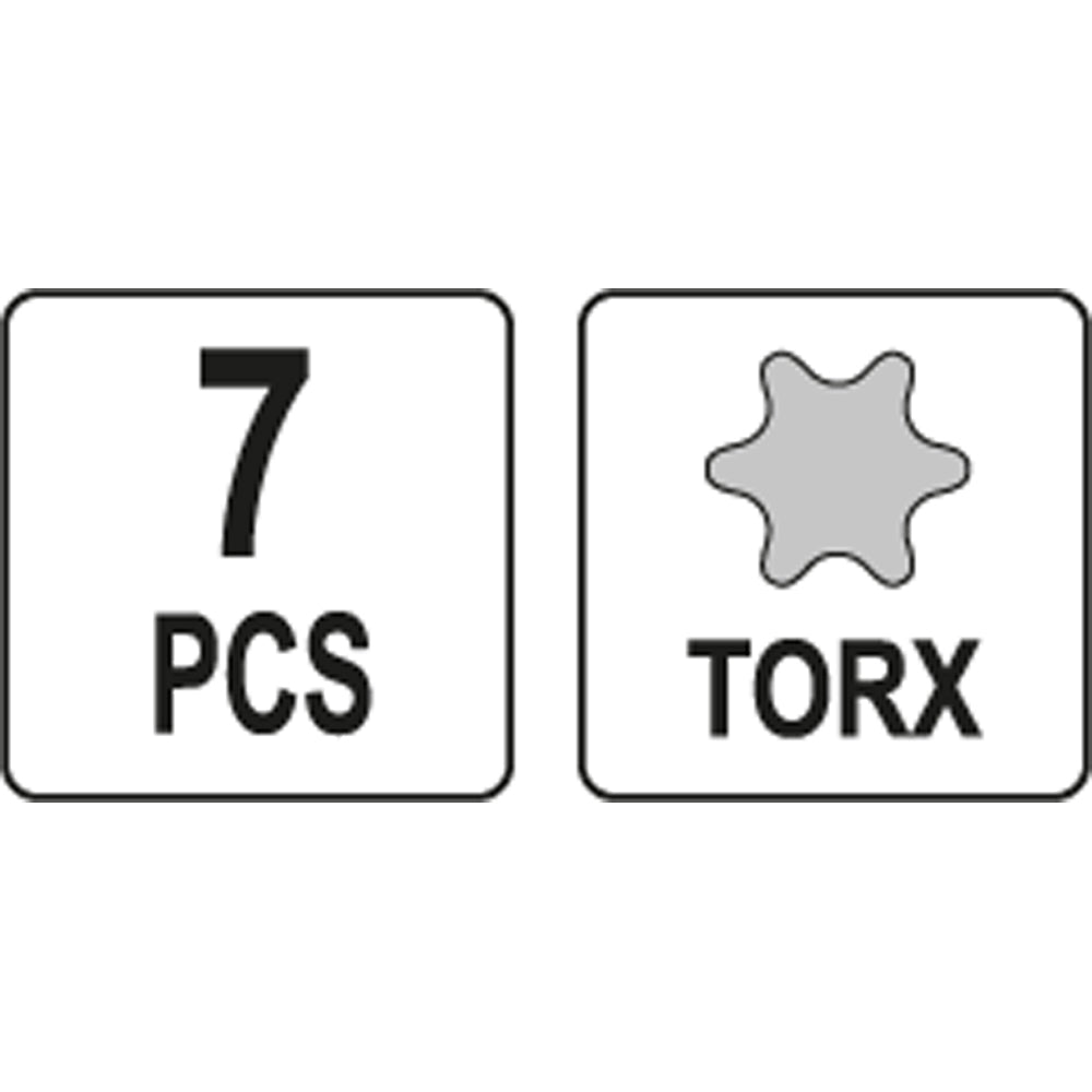 Yato YT-0410 Επαγγελματικό Σετ Μύτες Torx 12" Σετ 7 Τεμ
