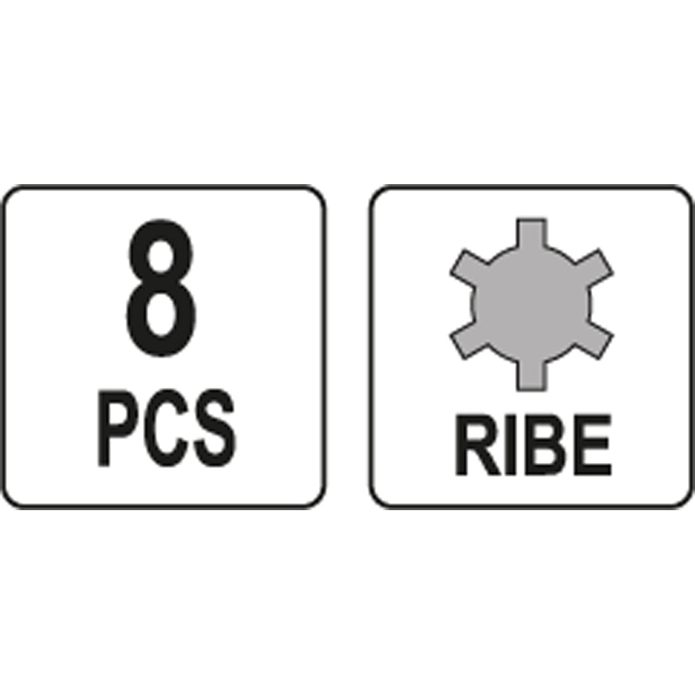 Yato YT-0418 Μύτες Ribe Σετ 8 Τμχ