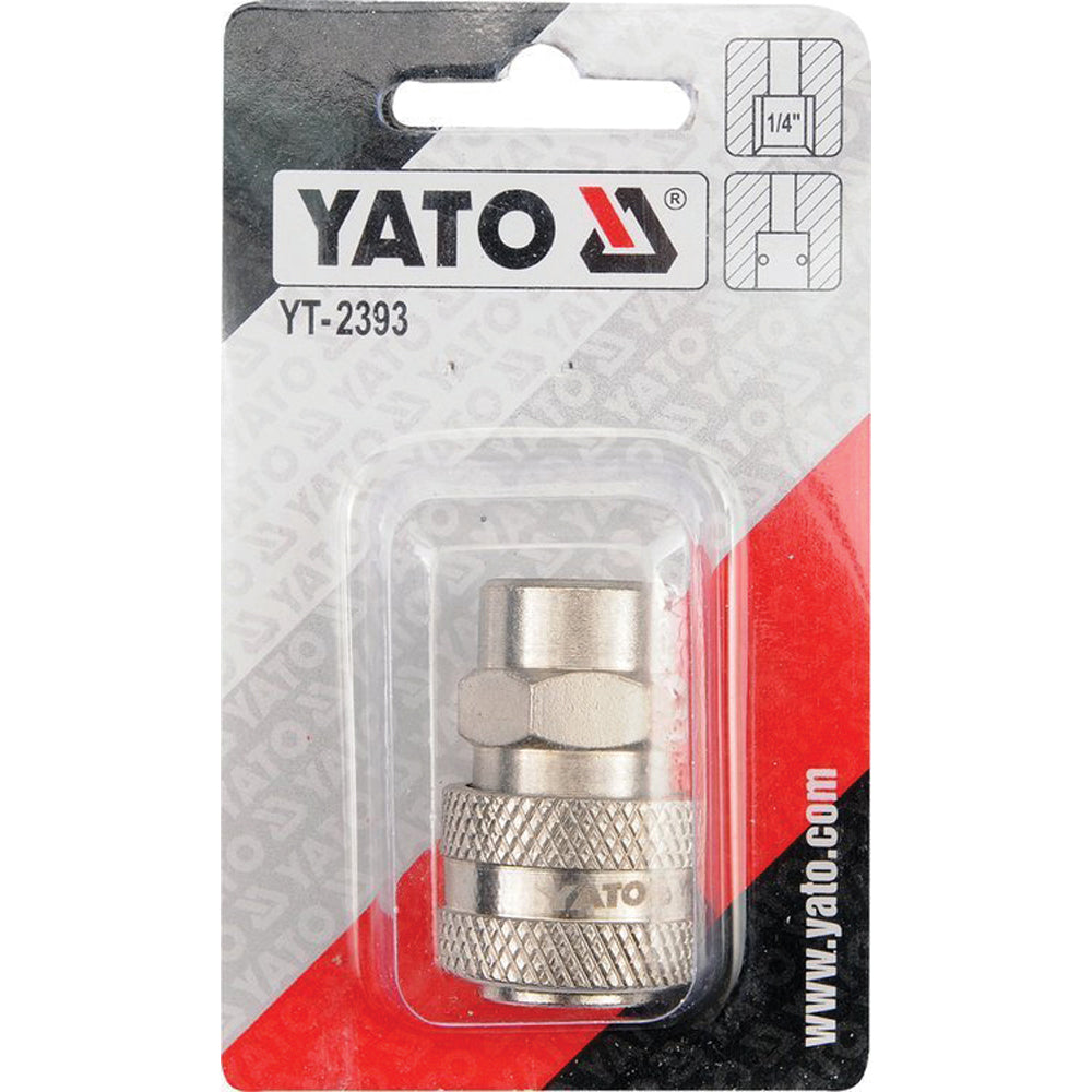 Yato YT-2393 Ταχυσύνδεσμοι Αέρος Θηλυκοί Με Βιδωτά Θηλυκά 1/4"