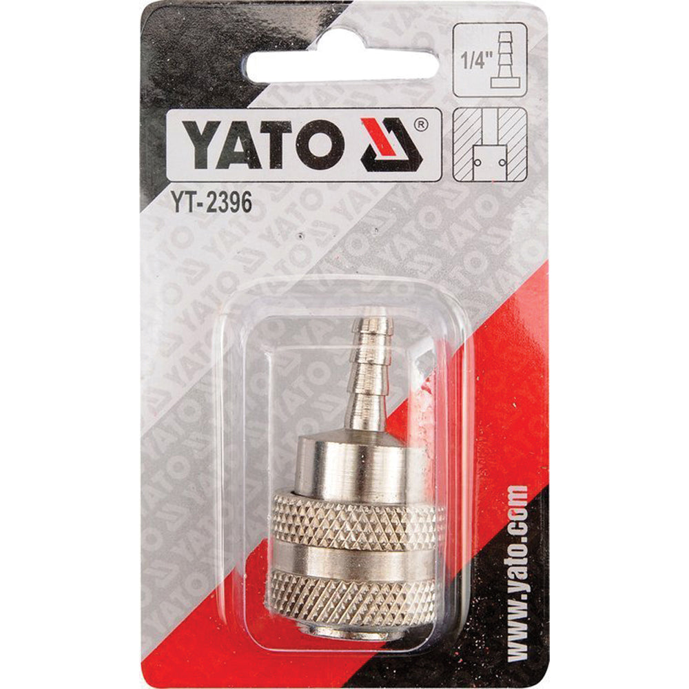Yato YT-2396 Ταχυσύνδεσμοι Αέρος Θηλυκοί Σε Λάστιχο Με Σφιγκτήρα 1/4"