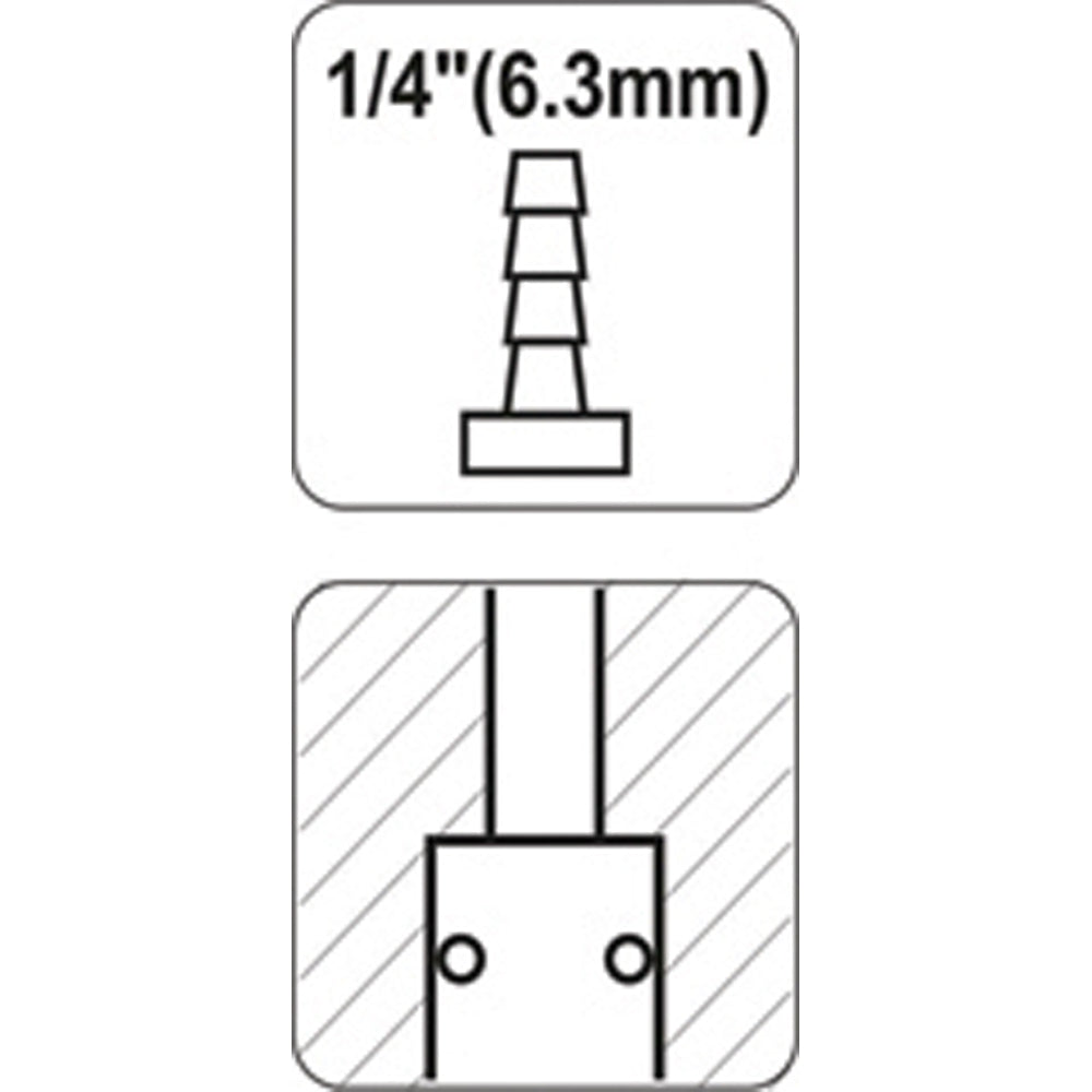 Yato YT-2396 Ταχυσύνδεσμοι Αέρος Θηλυκοί Σε Λάστιχο Με Σφιγκτήρα 1/4"