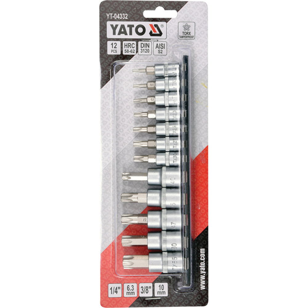 Yato YT-04332 Επαγγελματικό Σετ Καρυδάκια Μύτες Torx 14" & 38"