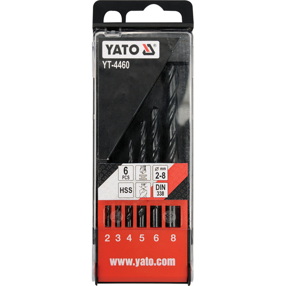 Yato YT-4460 Συλλογή Τρυπάνια HSS 2.0-8.0mm Σετ 6 Τεμ