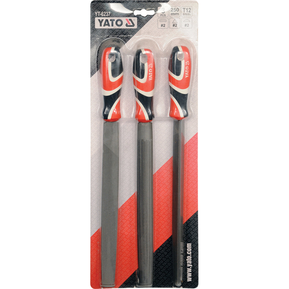 Yato YT-6237 Συλλογή Λίμες 250mm Σετ 3 Τεμ