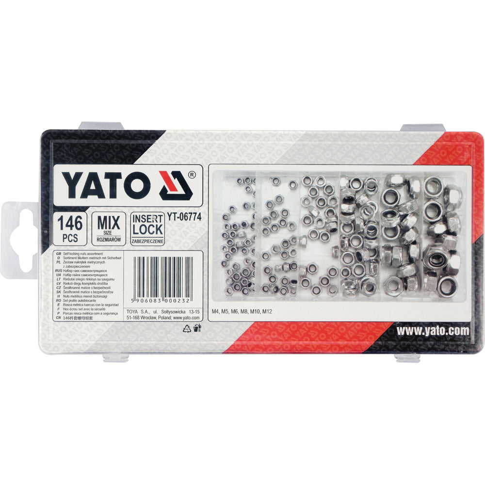 Yato YT-06774 Παξιμάδια Ασφαλείας Σε Θήκη Σετ 146 Τεμ
