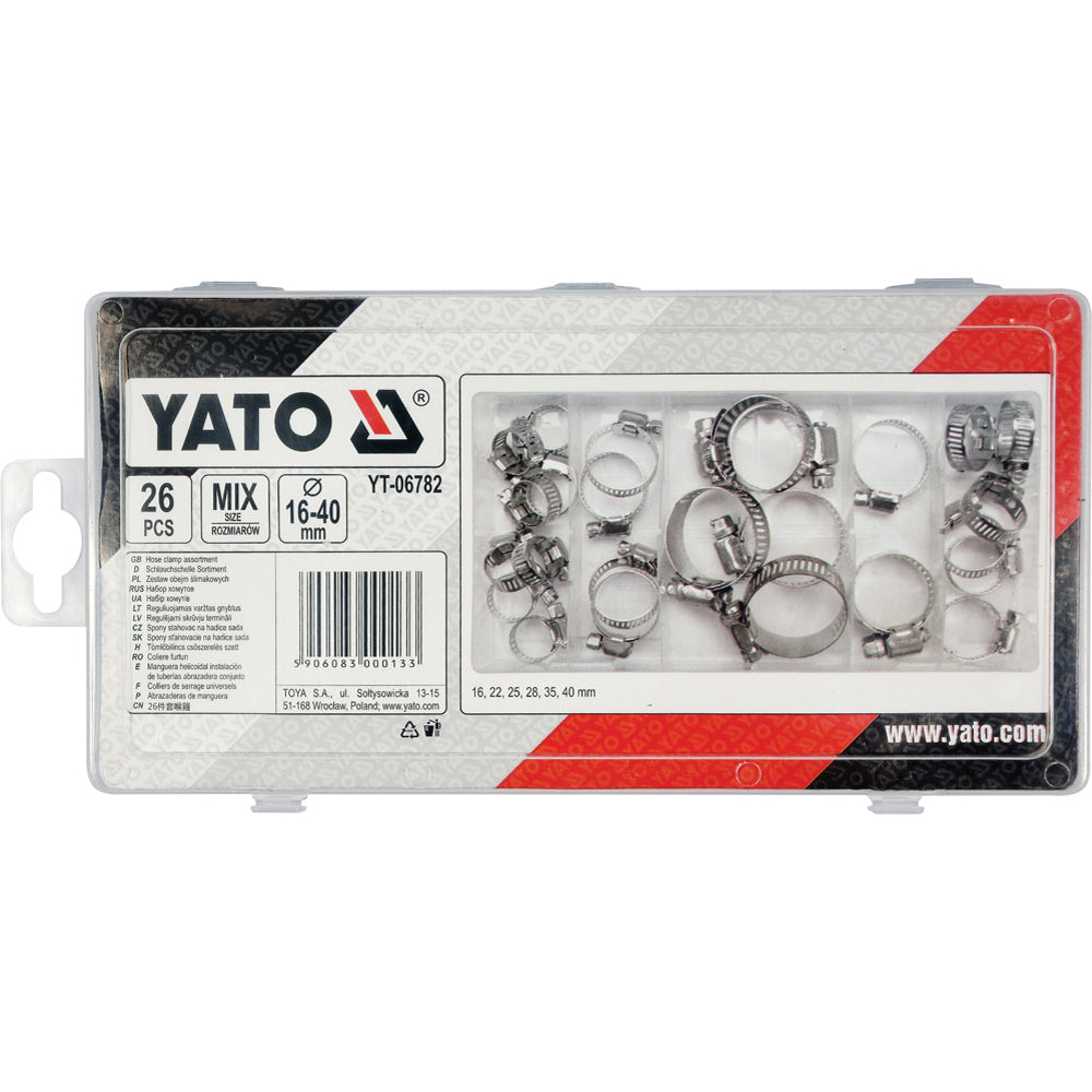 Yato YT-06782 Σφικτήρες Λάστιχου 26 Τεμάχια σε Θήκη